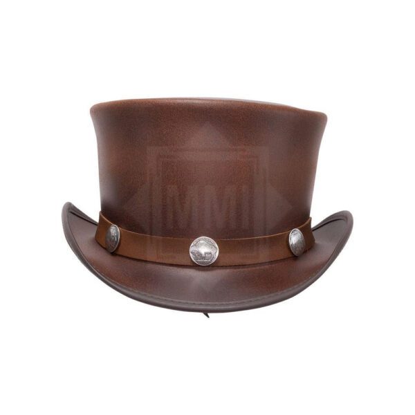 brown tophat with conchos
