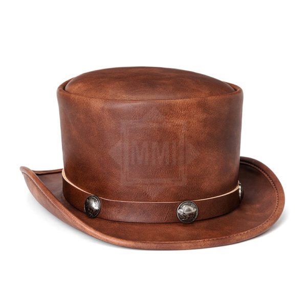 Brown Top Hat with Conchos