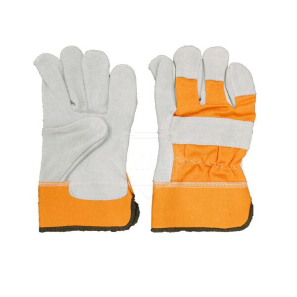 White And Orange Working gloves