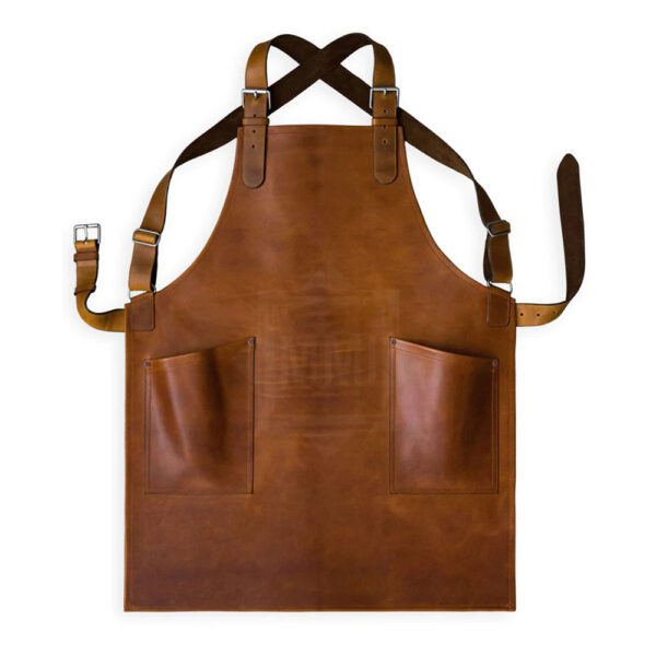 Tan Leather Barber Apron
