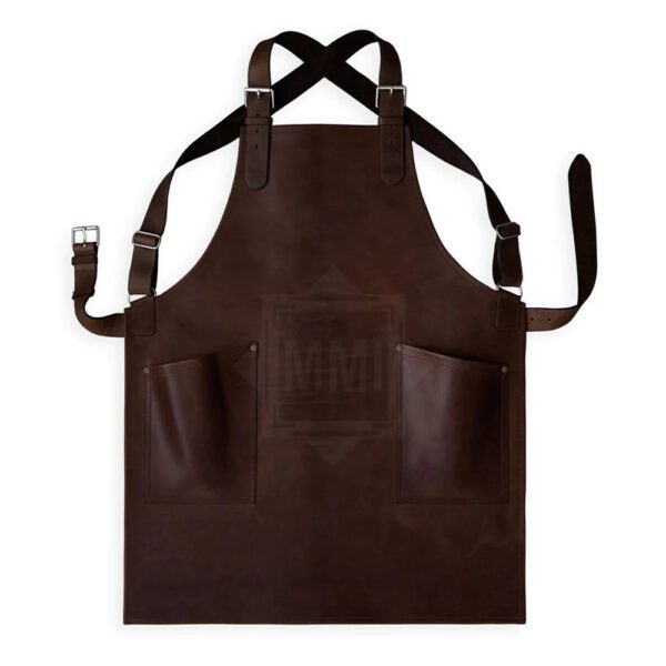 Brown Leather Barber Apron