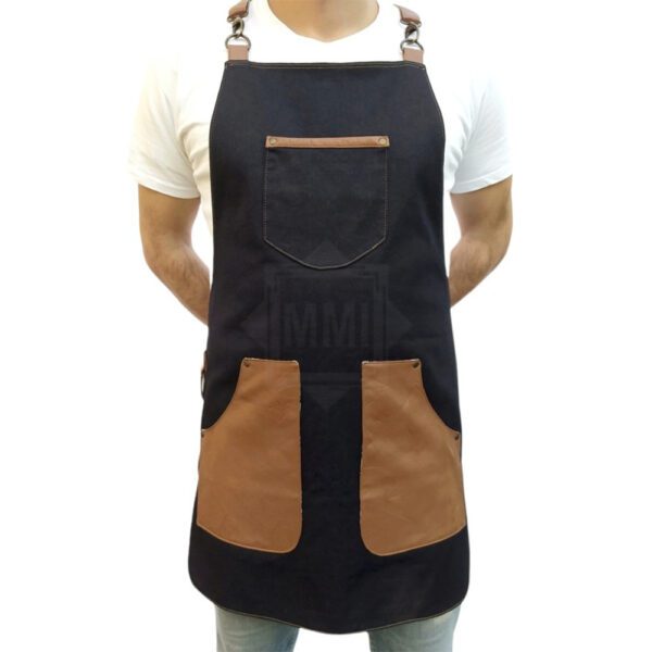 Black Leather Working Apron