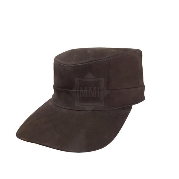 Brown Leather Cap