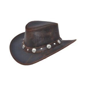 Men's Leather Cowboy Hat