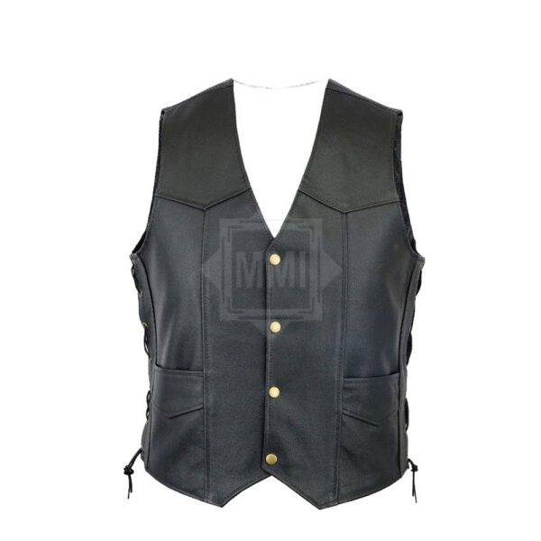 Black Leather Vest