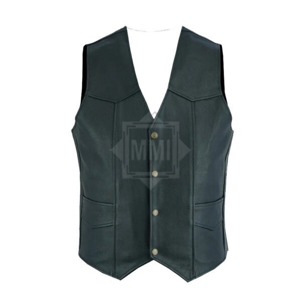Black Leather Vest
