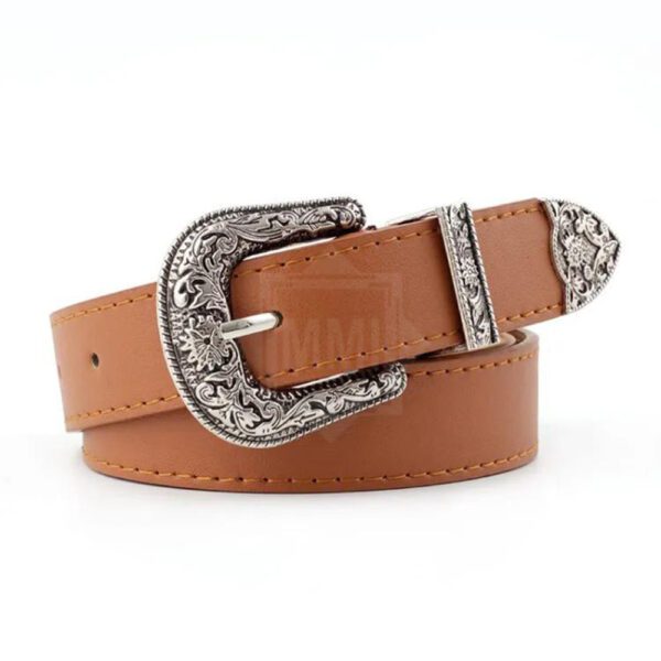 brown leather belt