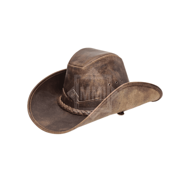 brown braided cowboy hat