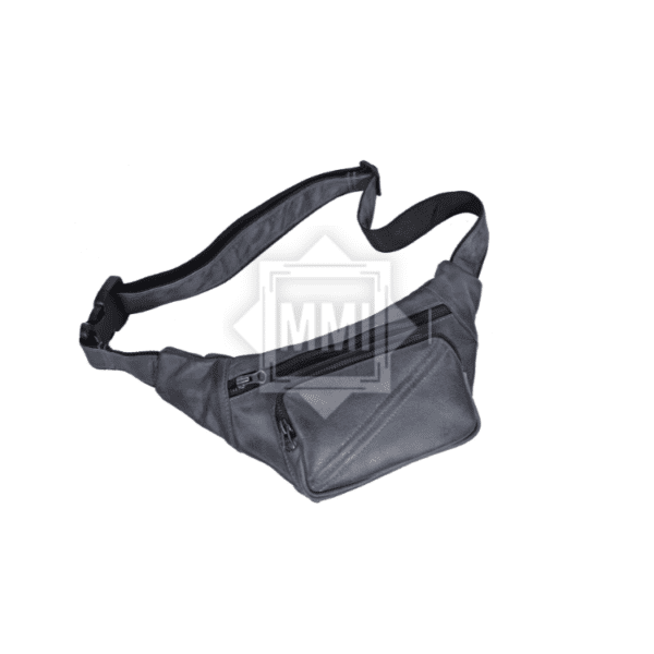 Grey Leather Chest Bag